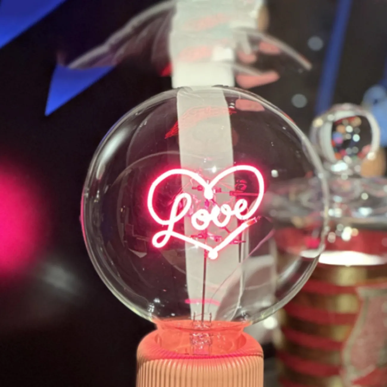 ELEMENTS LIGHTING Ampoules Message & Socles^Socle Pop Sans Fil pour ampoule message (H11 cm) - Rose