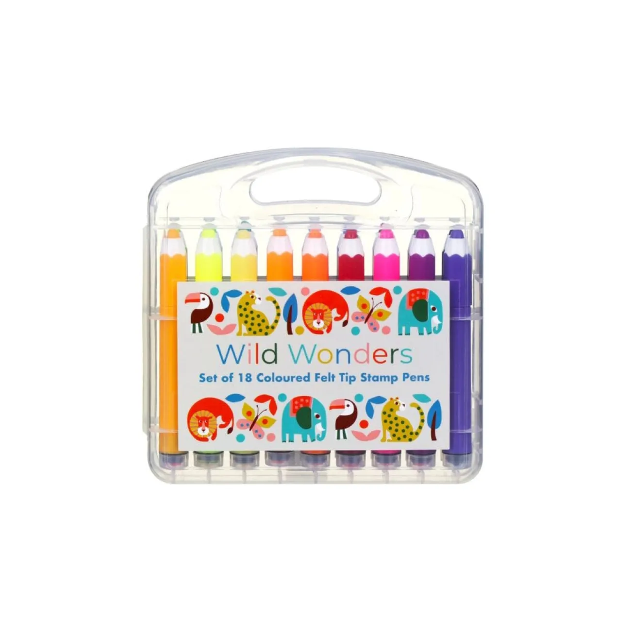 Enfant REX Papeterie^Stylos Tampons Wild Wonders - Set de 18 Couleurs
