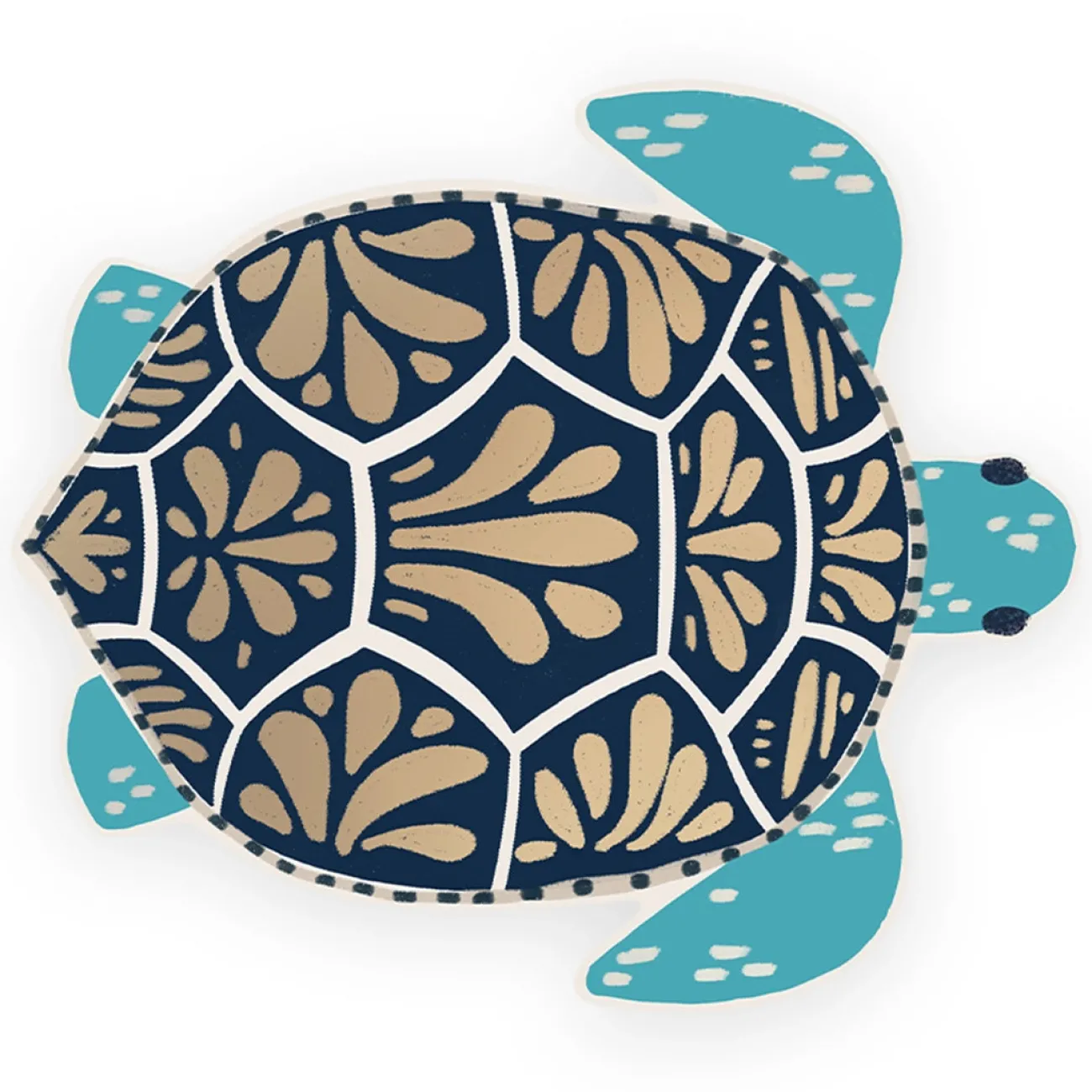 PODEVACHE Tapis, Plaids & Coussins^Tapis 88 x 100 cm - Tortue Maori