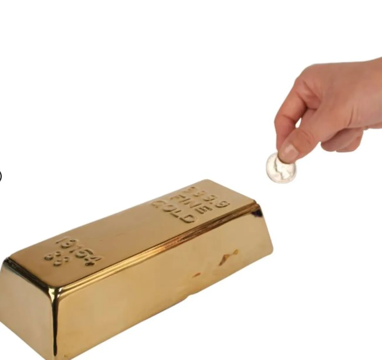 KIKKERLAND Jeux & Fun^Tirelire - Lingot d'Or