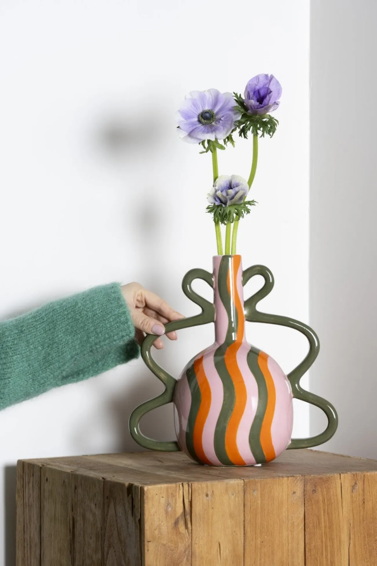 Que Rico Vases, Caches Pot^Vase - Sofia h. 27 cm Squiggle Wiggle