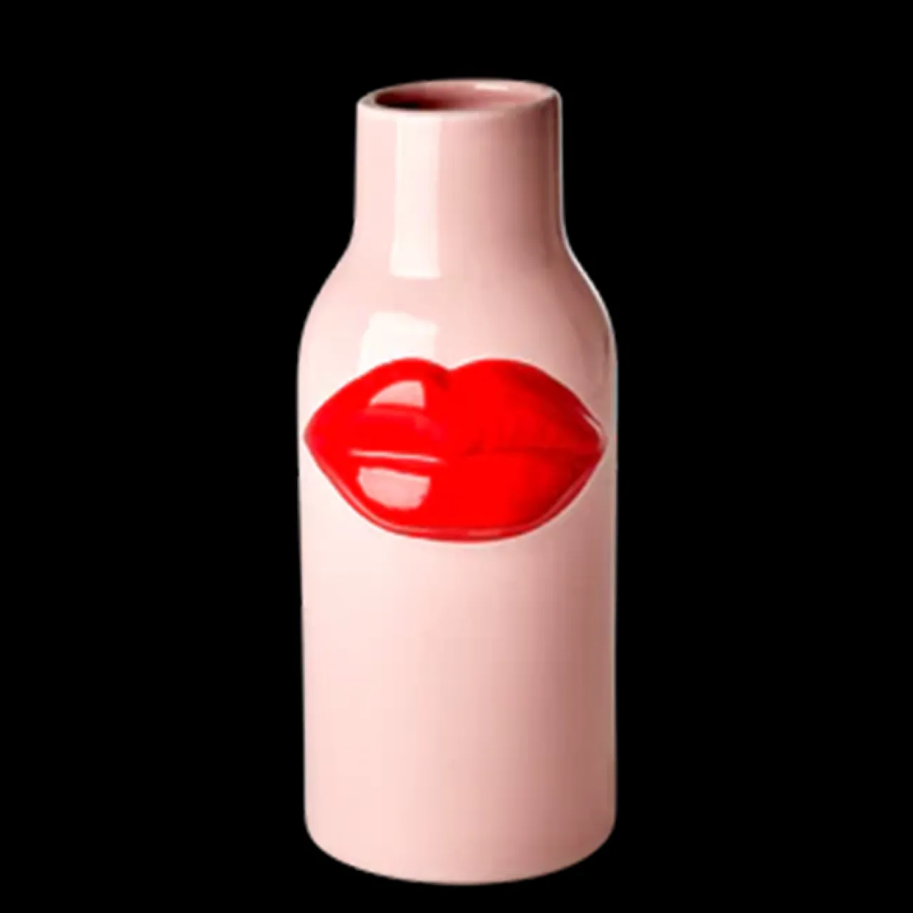 RICE Vases, Caches Pot^Vase bouche L et Rouge - Lipstick