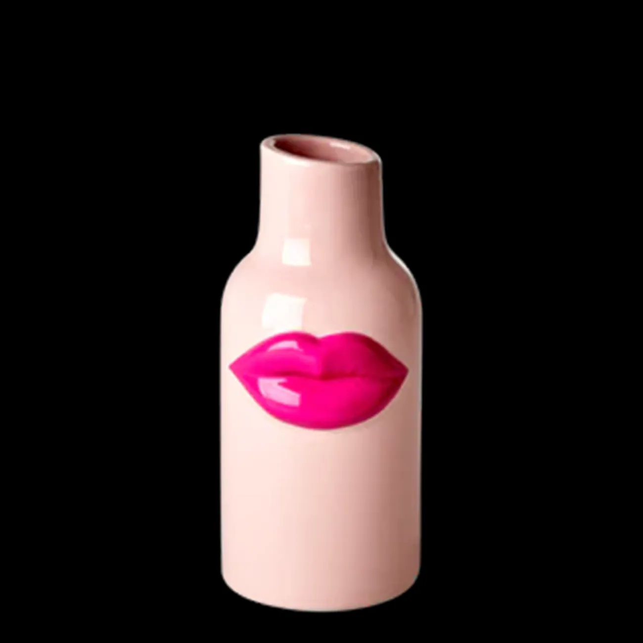 RICE Vases, Caches Pot^Vase bouche S et Rose - Lipstick