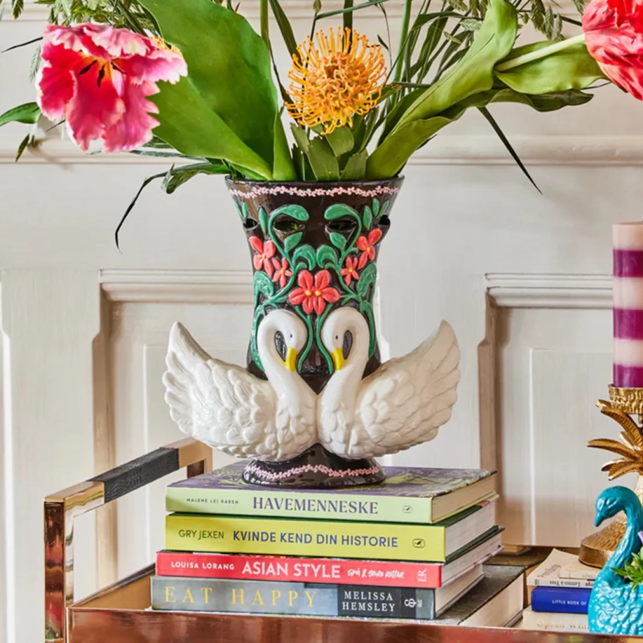 RICE Vases, Caches Pot^Vase Céramique H.32 cm - Swans