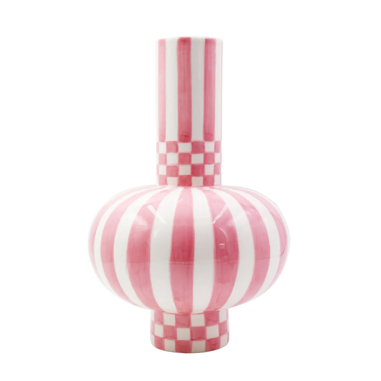 Que Rico Vases, Caches Pot^Vase Gabriel H. 32 cm - Squares & Stripes