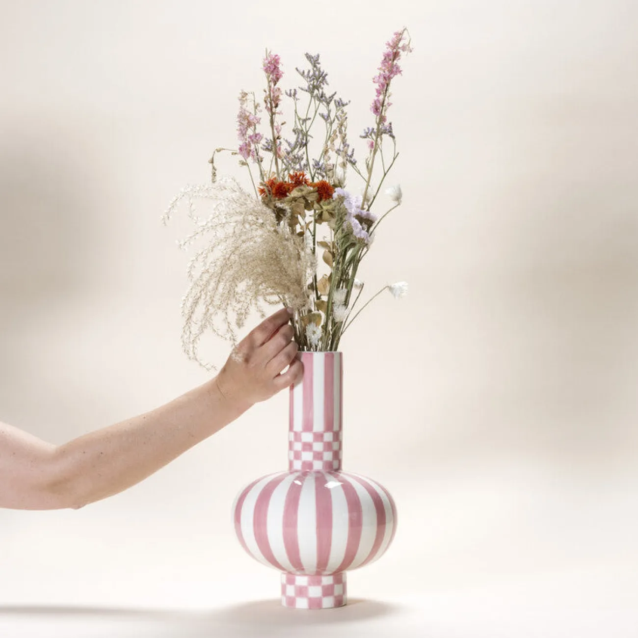 Que Rico Vases, Caches Pot^Vase Gabriel H. 32 cm - Squares & Stripes
