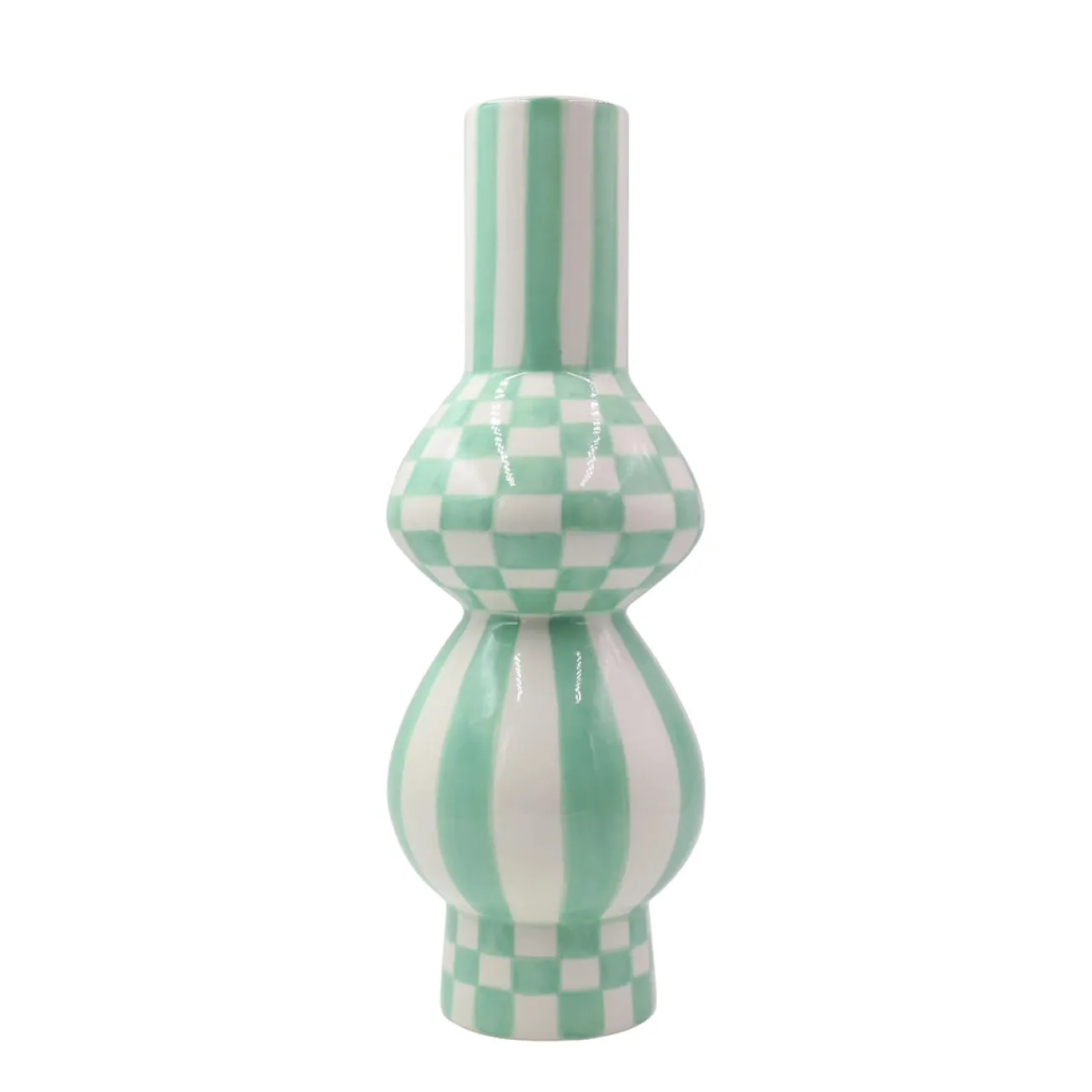 Que Rico Vases, Caches Pot^Vase Gabriela - Squares & Stripes h. 38 cm