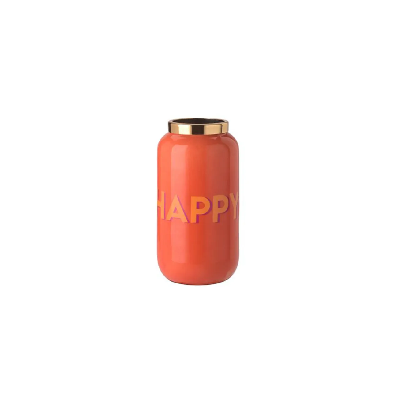 GIFT COMPANY Vases, Caches Pot^Vase Happy - Orange/Or
