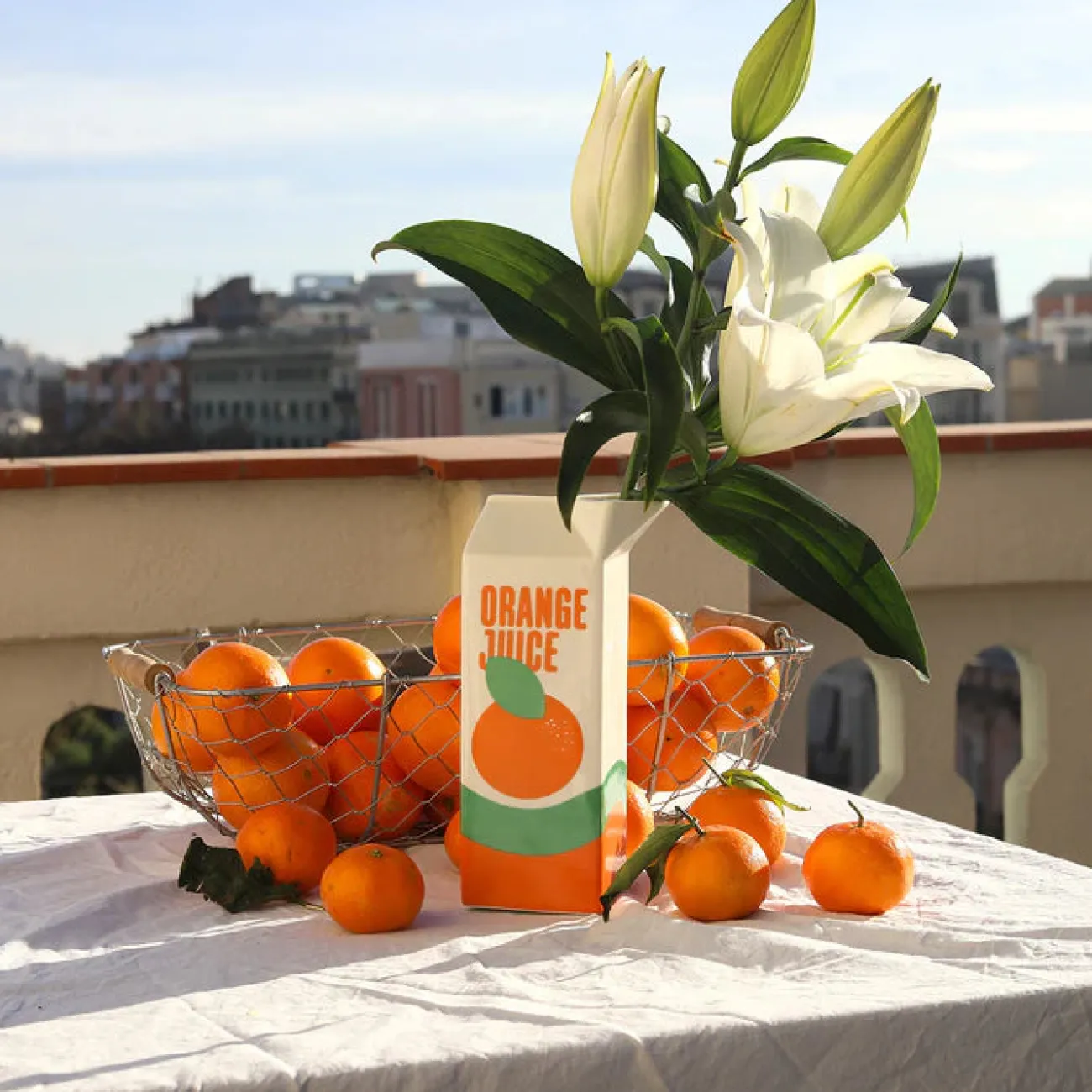 fluid market Vases, Caches Pot^Vase orange juice