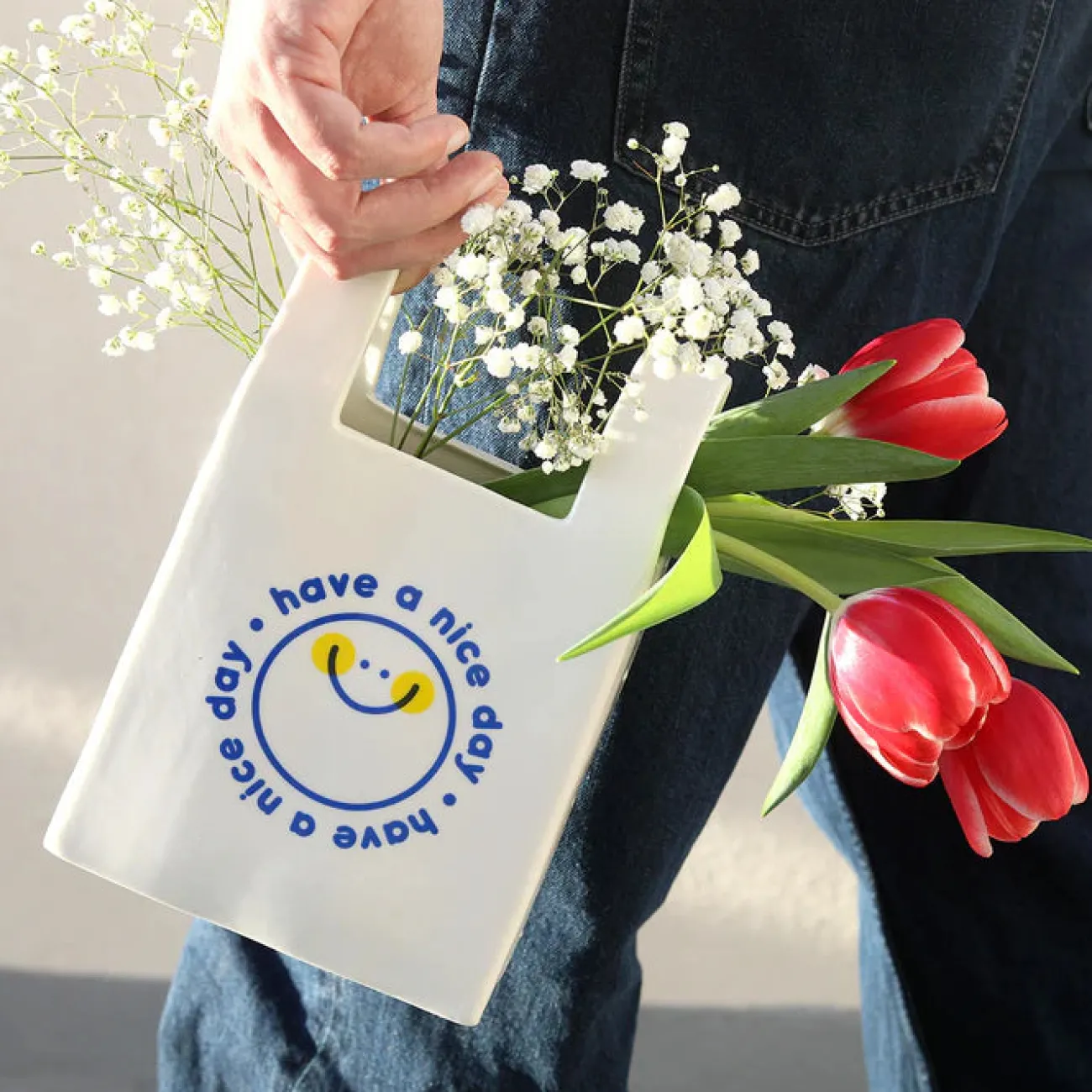 fluid market Vases, Caches Pot^Vase plastic bag
