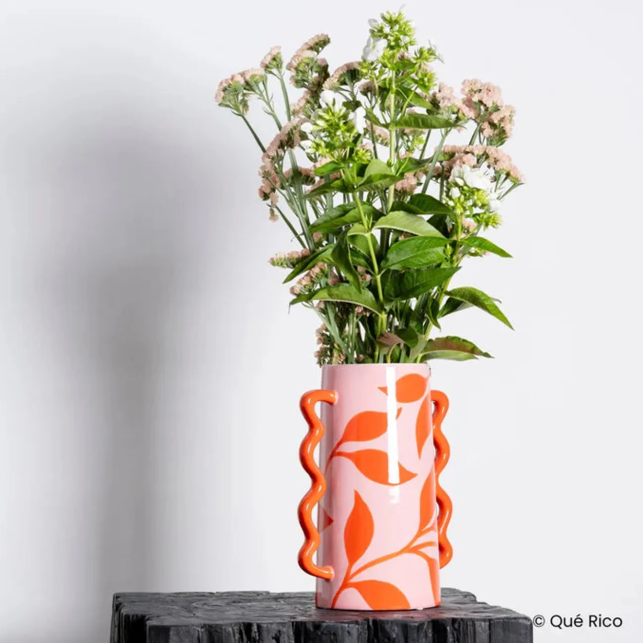 Que Rico Vases, Caches Pot^Vase Rodrigo h. 24.5 cm Fuego Floral
