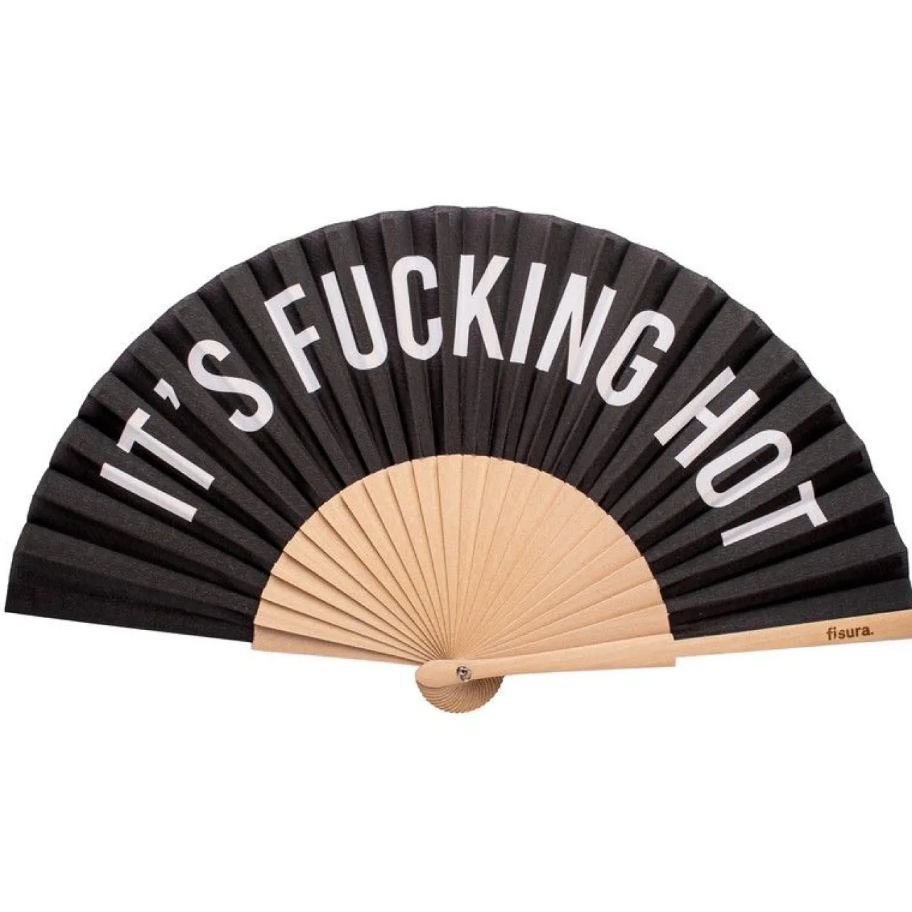 FISURA Accessoires (Porte-Clés, Parapluies) | Eventails^Éventail - Fucking hot - Noir