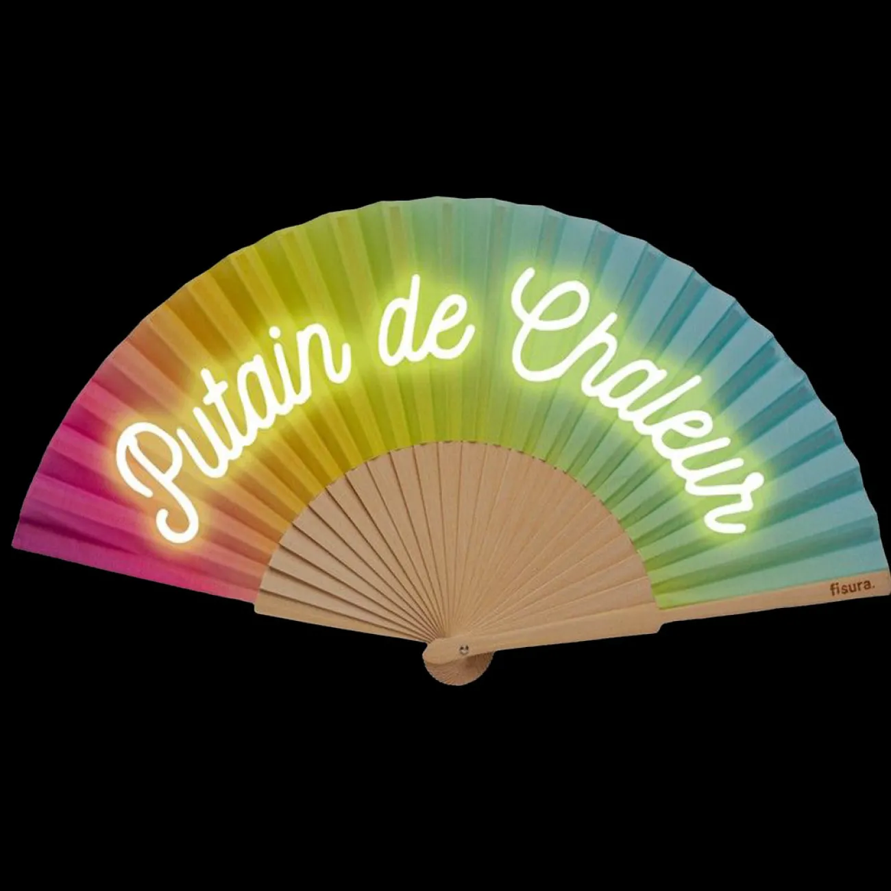 FISURA Eventails | Accessoires (Porte-Clés, Parapluies)^Éventail Phosphorescent - Putain de chaleur