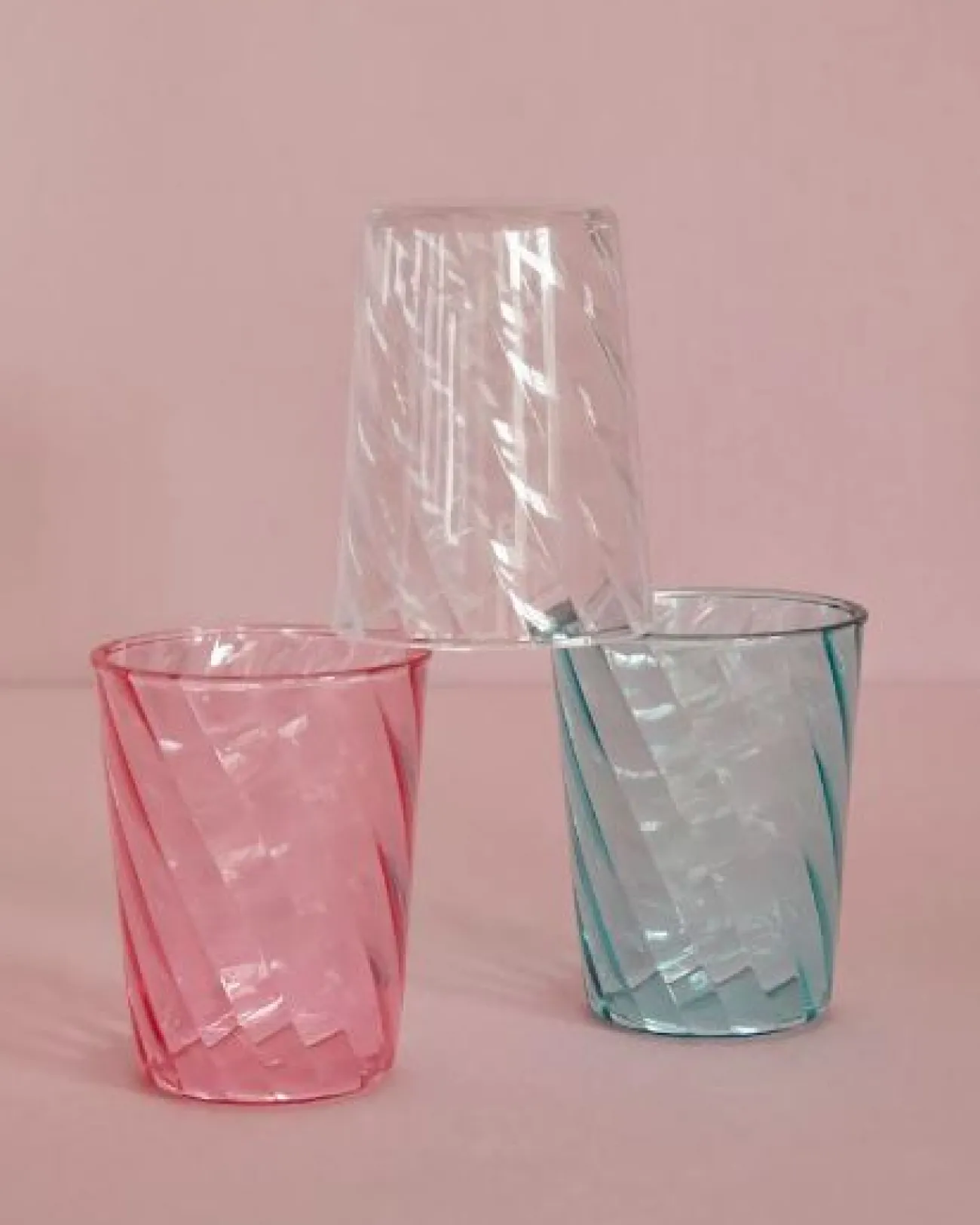 RICE Verres^Verre acrylique torsadé - transparent